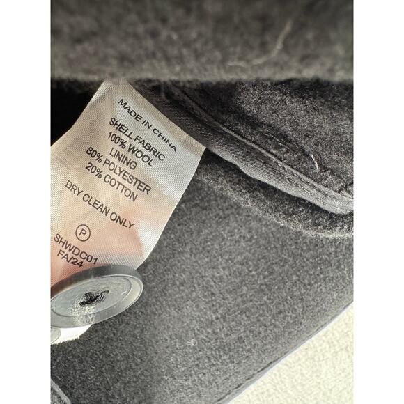 Quince Womens 100% Wool Black Shirt Jacket Shacket Small NWOT - Picture 9 of 11